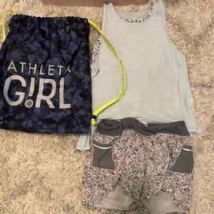 Athleta girl athletic set size 8 to 10!